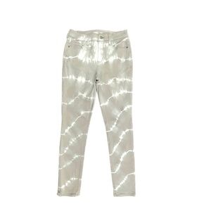 Old Navy Rockstar Super Skinny High Rise Women's size 8 Gray White Tie Dye Jeans